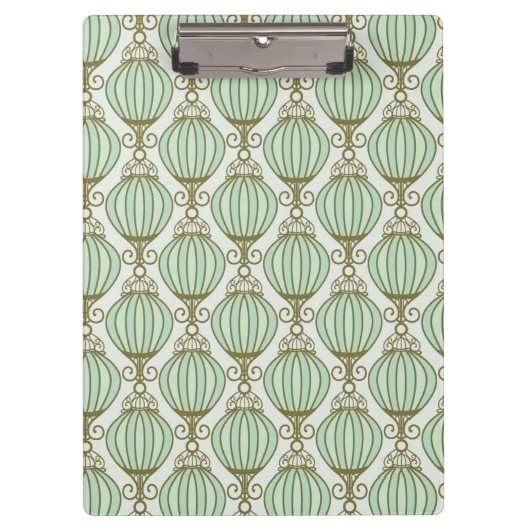 Motton Blau-Muster Klemmbrett (Vorderseite)