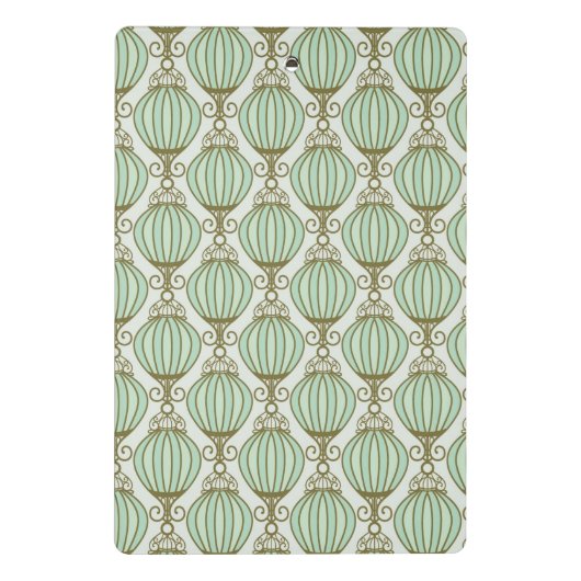 Motton Blau-Muster Mini Klemmbrett (Rückseite)