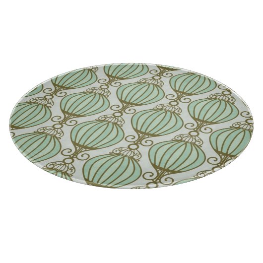 Motton Blau-Muster Schneidebrett (Ecke)