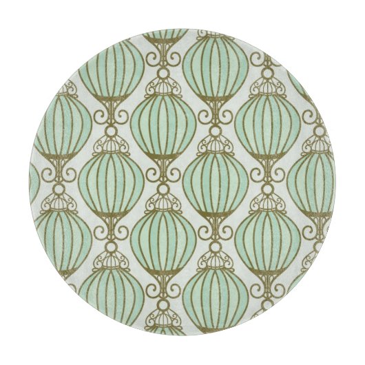 Motton Blau-Muster Schneidebrett (Vorderseite)