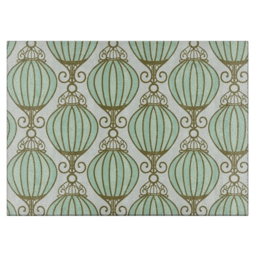 Motton Blau-Muster Schneidebrett (Vorderseite)