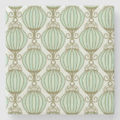 Motton Blau-Muster Steinuntersetzer (Vorderseite)