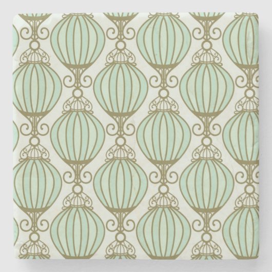 Motton Blau-Muster Steinuntersetzer (Vorderseite)