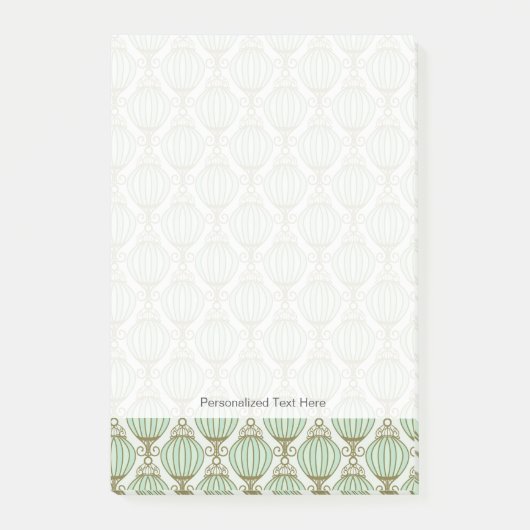 Motton-Blue-Muster Post-it Klebezettel (Vorderseite)
