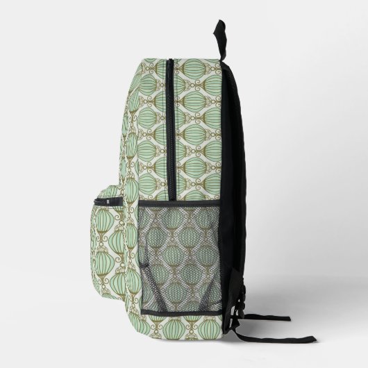Motton Blue Pattern Bedruckter Rucksack (Rechts)