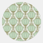 Motton Blue Pattern Runder Aufkleber (Vorderseite)