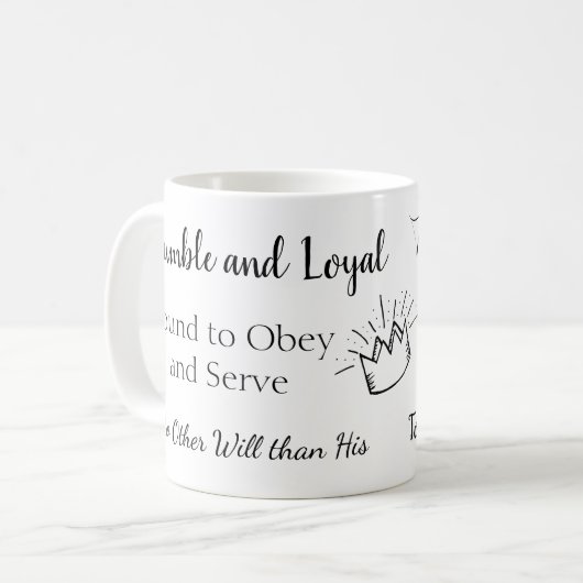 Mottos of the Six Tudor Queens on a Tasse (Vorderseite Links)