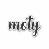 MOTY Mutter des Jahres Aufkleber, Aufkleber und me (Vorderseite)