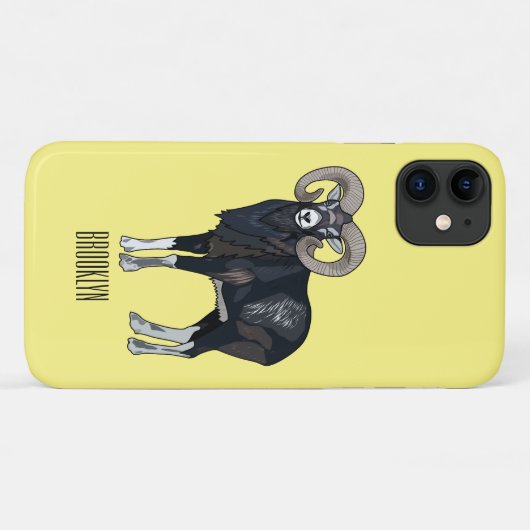 Mouflon-Cartoon Case-Mate iPhone Hülle (Rückseite (Horizontal))
