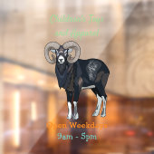 Mouflon-Cartoon Fensteraufkleber (Blatt 2)