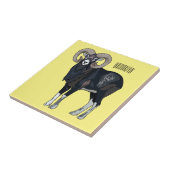 Mouflon-Cartoon Fliese (Seite)