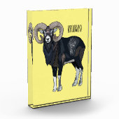 Mouflon-Cartoon Fotoblock (Links)