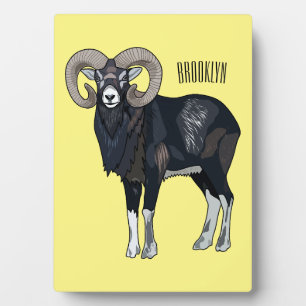 Mouflon-Cartoon Fotoplatte