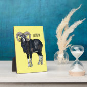 Mouflon-Cartoon Fotoplatte (Seite)