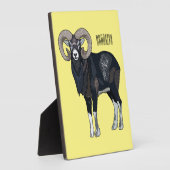 Mouflon-Cartoon Fotoplatte (Seite)