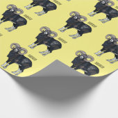 Mouflon-Cartoon Geschenkpapier (Ecke)