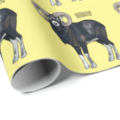 Mouflon-Cartoon Geschenkpapier (Rolleneckpunkt)