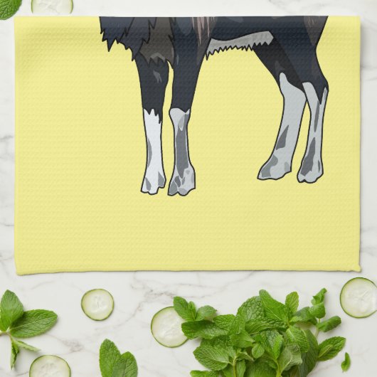 Mouflon-Cartoon Geschirrtuch (Gefaltet)