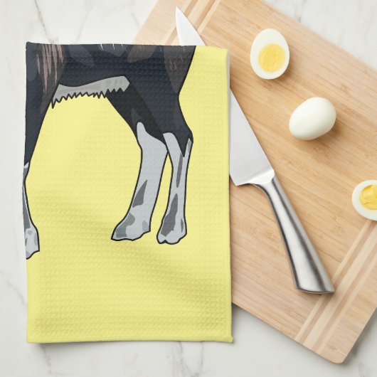 Mouflon-Cartoon Geschirrtuch (Viertel Falte)