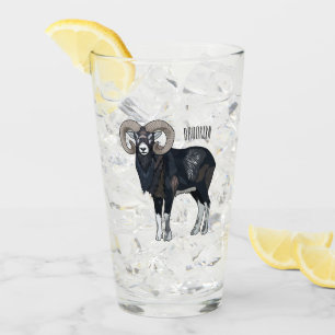 Mouflon-Cartoon Glas