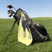 Mouflon-Cartoon Golfhandtuch (Gras)