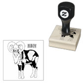 Mouflon-Cartoon Gummistempel (Stempel)