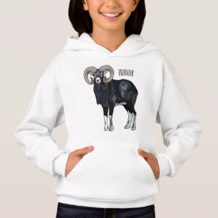 Mouflon-Cartoon Hoodie