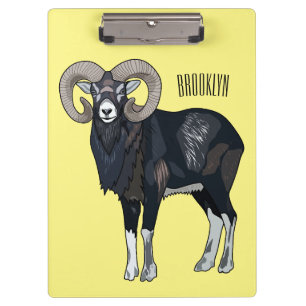 Mouflon-Cartoon Klemmbrett