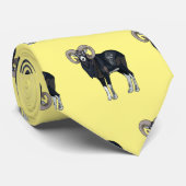 Mouflon-Cartoon Krawatte (Gerollt)