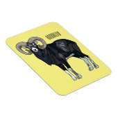 Mouflon-Cartoon Magnet (Rechte Seite)