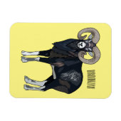 Mouflon-Cartoon Magnet (Horizontal)