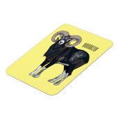 Mouflon-Cartoon Magnet (Linke Seite)