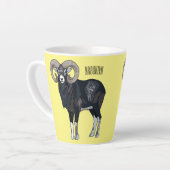 Mouflon-Cartoon Milchtasse (Linke Ecke)