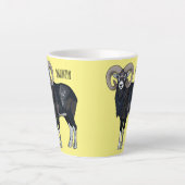 Mouflon-Cartoon Milchtasse (Vorderseite)