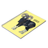 Mouflon-Cartoon Notizblock (Linke Seite)