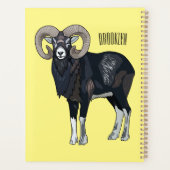 Mouflon-Cartoon Planer (Rückseite)