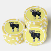 Mouflon-Cartoon Pokerchips (Stapel)