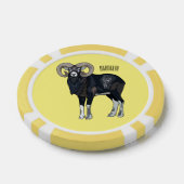 Mouflon-Cartoon Pokerchips (Einzeln)