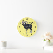 Mouflon-Cartoon Runde Wanduhr (Zuhause)