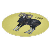 Mouflon-Cartoon Schneidebrett (Ecke)