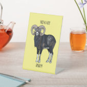 Mouflon-Cartoon Sockelschild (In SItu)