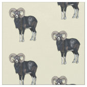 Mouflon-Cartoon Stoff (Nahaufnahme)