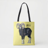 Mouflon-Cartoon Tasche (Vorderseite)