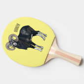 Mouflon-Cartoon Tischtennis Schläger (Seitenansicht)