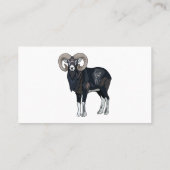 Mouflon-Cartoon Visitenkarte (Rückseite)