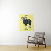 Mouflon-Cartoon Wandteppich (Beispiel)