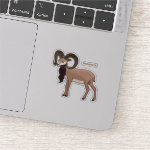 Mouflon-Ziegenbild Aufkleber