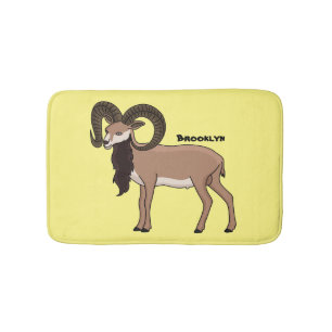 Mouflon-Ziegenbild Badematte