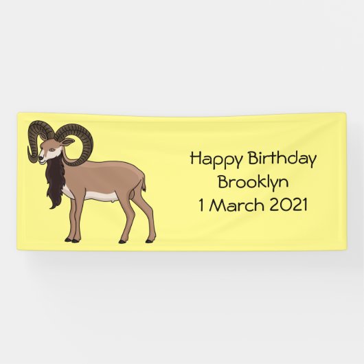 Mouflon-Ziegenbild Banner (Horizontal)