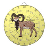 Mouflon-Ziegenbild Dartscheibe (vorne)